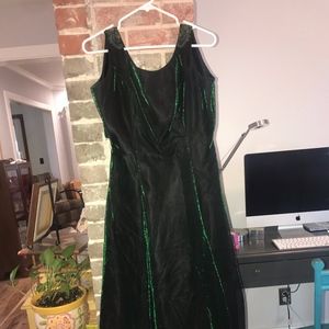 Shimmery Green formal dress with back detail